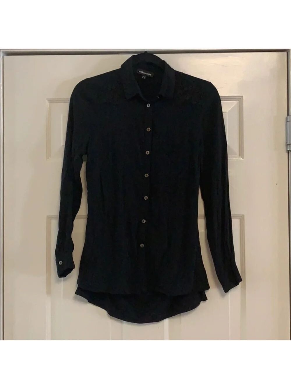 Black warehouse shirt with cutout back